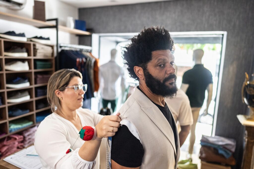 bespoke suit fitting