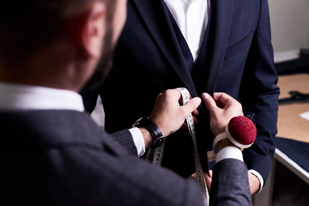 bespoke suit fitting